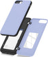GOOSPERY iPhone 8 Plus Case - Wallet Case with Card Holder, Protective Dual Layer Bumper - Lilac Purple