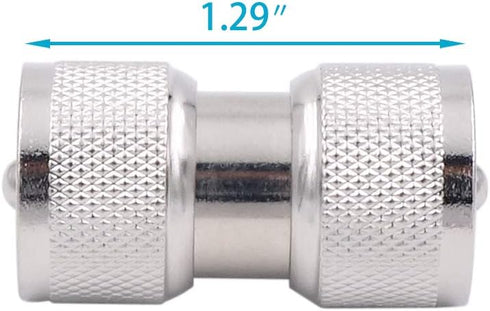 Fancasee PL259 Barrel Connector, Male to Male PL259 Coupler, 3-Pack UHF Coaxial Adapter for CB Ham Radio Antenna Cable