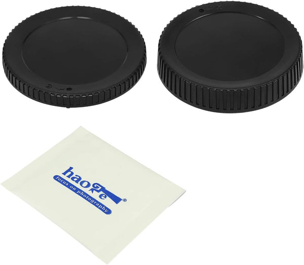 Haoge Camera Body Cap and Rear Lens Cap Cover Kit for Nikon Z Mount Camera Lens Z7II Z6II Z50 Z6 Z7 Replaces LF-N1 BF-N1