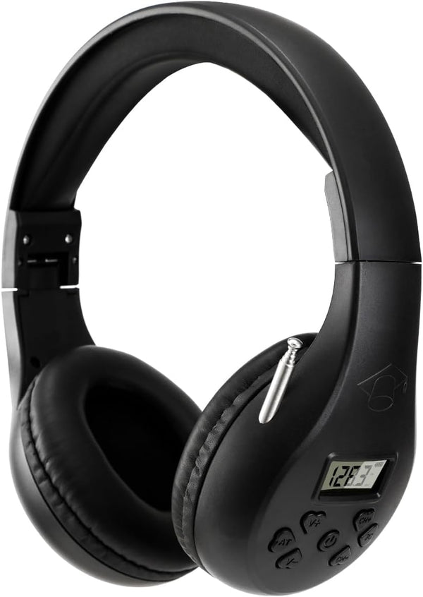 Portable Personal FM Radio Headphones with Best Reception, Wireless Headset FM Radio Ear Muffs for Walking, Jogging