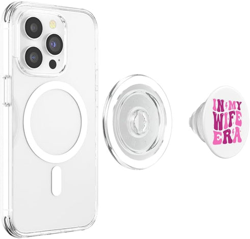Funny Wife Gifts For Womens In My Wife Era Groovy I Love My Husband Wife PopSockets PopGrip for MagSafe