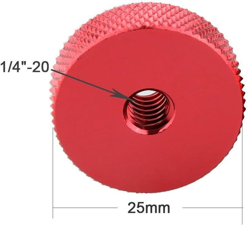 CAMVATE 1/4"-20 Female Thumb Wheel Lock Nut Adapter(2 Pieces) - 1490 by CAMVATE