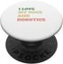I Love My Dogs And Robotics Fun Mens Womens Kids Stem Tee PopSockets Standard PopGrip