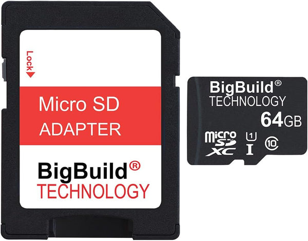 BigBuild Technology 64GB Micro SDXC Memory Card for Samsung Galaxy Tab A9/A9+, Active4 Pro,