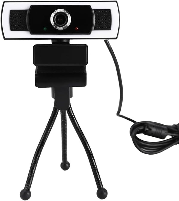 WEISHIXIN Webcam with Microphone, 1080P auto Zoom, Software Control & Privacy Cover, USB