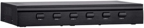 Monoprice SS-6 Premium 6 Channel Speaker Selector with Impedance Protection, Black