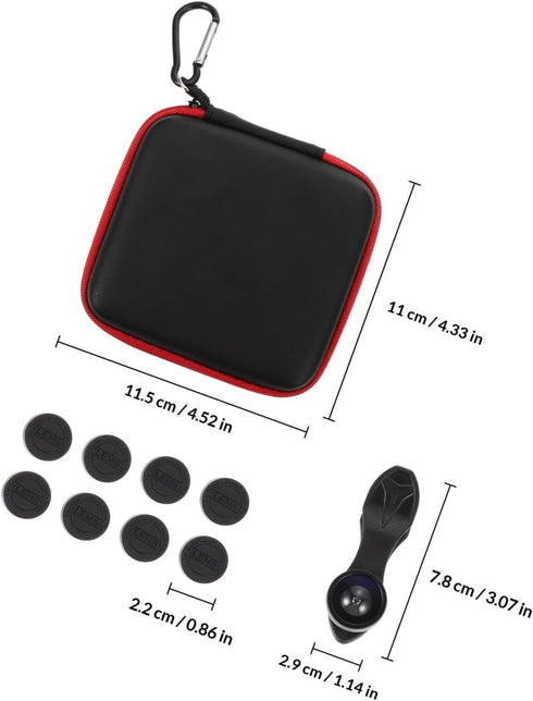 TIKODIDA 10-in-1 Set Phone Camera Lens Kit Macro Wide-Angle Clip-on Lens Universal Mobile Phone Attachment