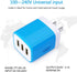HOOTEK USB Charger Plug, 2Pack 3.1A Multi Port Wall Charge Adapter for iPhone 16e/16/15/14/13 Pro Max/12/XS/X iPad