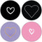PENGY-49 Multi-Function Cell Phone Stand, Expanding Grip for Smartphones and Tablets, White Black Purple Pink Heart (4