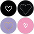 PENGY-49 Multi-Function Cell Phone Stand, Expanding Grip for Smartphones and Tablets, White Black Purple Pink Heart (4