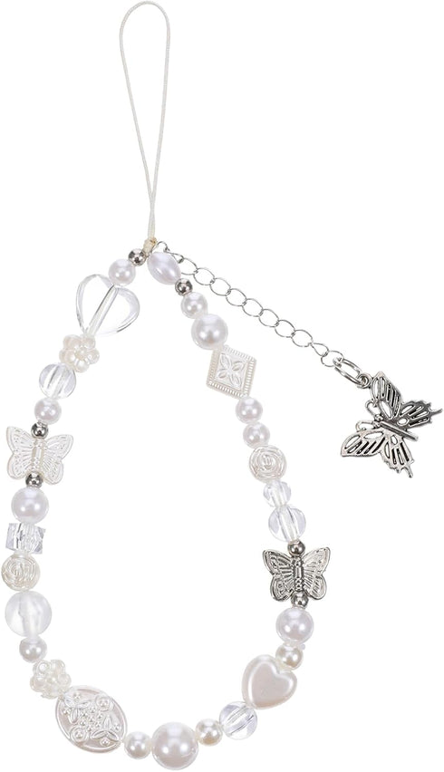 LXUEJIE 1 Pcs Beaded Camera Wrist Strap, Phone Charm Strap, Cute Digital Camera