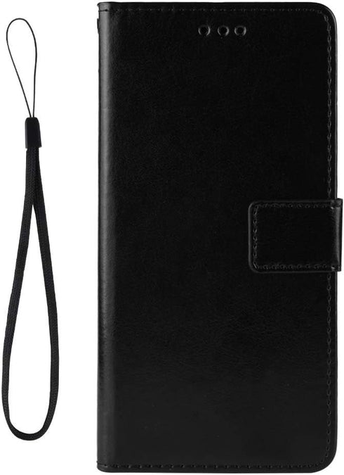 Case for Motorola Edge+ 5G UW, Flip Leather Wallet Cover for Moto Edge+ XT2061-1 XT2061-3, Black