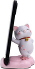 Cute Cat Phone Holder Desk Ornament Kawaii Phone Stand Universal Desk Phone Stand for All Mobile Smartphones Tablets