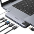 USB C Adapter HDMI Hub for MacBook Pro/Air M1M2M3, Multiport Adapter with HDMI, Ethernet, Thunderbolt 3