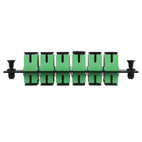 Xunsomten 2pcs 12 Fiber SC to SC APC Single Mode Fiber Patch Panel with Coupler Adapter Connectors