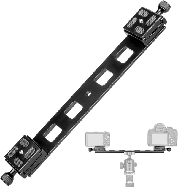koolehaoda 300mm Lengthened Quick Release Plate Clamp Rail, Nodal Slide Bracket Mount Adapter, Compatible Arca Swiss