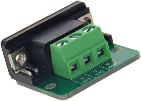 Fielect D-sub DB9 Breakout Board Connector, 9 Pin 2 Row Female Port, Solderless Terminal Block Adapter, 1PCS