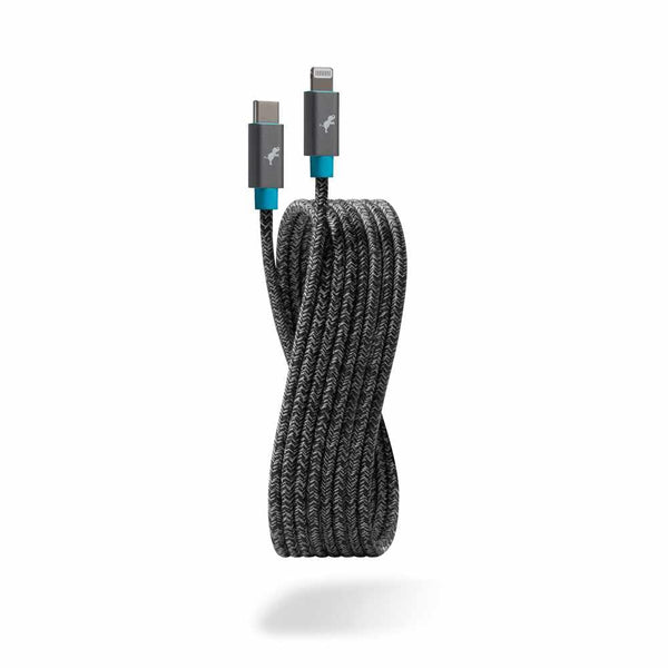 PowerKnit USB-C to Lightning Charging Cable, 3M, MFi Certified, Durable Flex Fabric for iPhone, iPad, AirPods