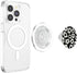 PopSockets Floral Phone Grip & Stand Black Mod Flower PopGrip for MagSafe