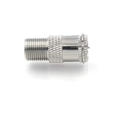 VCE Coaxial Cable Quick Connector, Quick Push On Male to F-Type Female Coax Extender, Nickel Plated Adapter for RG6, 5
