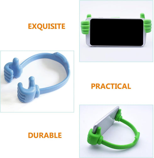 POPETPOP 2pcs Thumb Gesture Cell Phone Stands Adorable Smartphone Holders for Desk Use Portable Phone Supports Blue