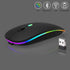 2 Pack Wireless Bluetooth Mouse, LED Dual Mode Rechargeable Silent Slim Laptop Mouse, Portable for Laptop/Desktop