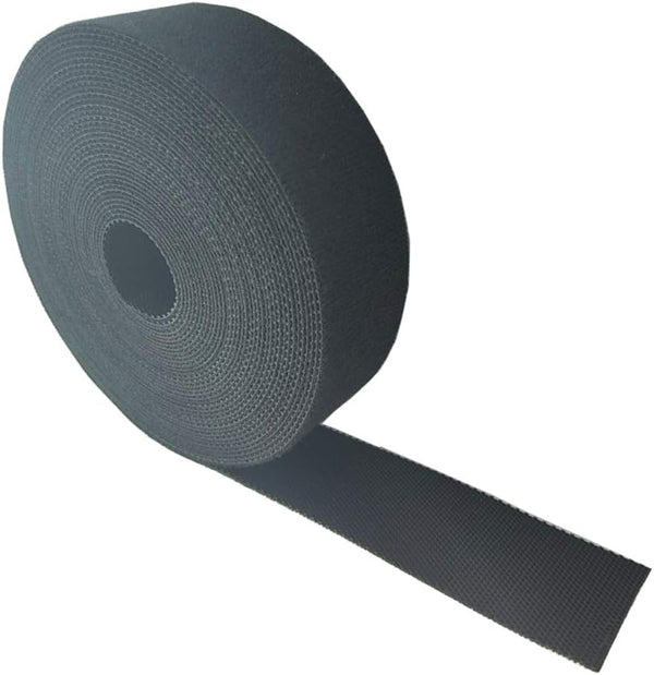 1 Inch x 20 ft Self Gripping Cable Straps - Hook and Loop Cord Organizer Ties for Fastening Wires (Black)