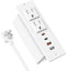 Jgstkcity Recessed Power Strip with 30W USB C,Ultra Thin Flat Plug Power Strip,2