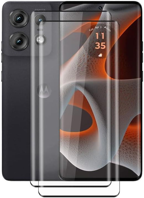 2 Pack Tempered Glass Screen Protector for Motorola Edge 50 Pro, 9H Hardness Protective Film (6.7"), High Clear, Anti