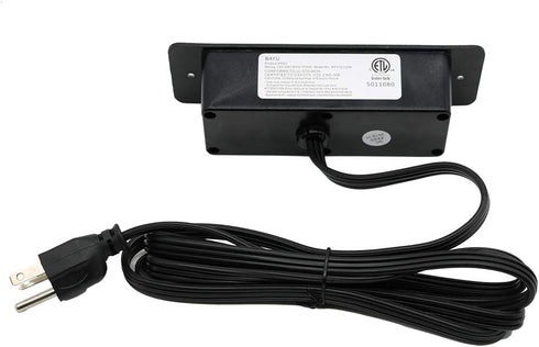 Recessed Power Strip, Countertop Grommet Desk Mountable Power Strip, Black Outlets for Cabinet Sofa Shelf, UL/ETL