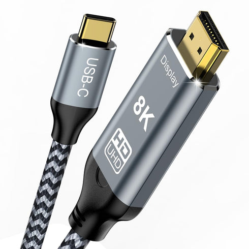 USB C to HDMI 2.1 Cable 3.3FT, 8K@60Hz 4K@144Hz Thunderbolt 3/4 Compatible