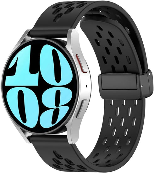 Band for Garmin Venu/Venu sq/Venu sq2/Venu 2 plus, 20mm Watch Strap with Folding Clasp Breathable Silicone Replacement band Compatible with Vivoactive 3/Forerunner 245/645
