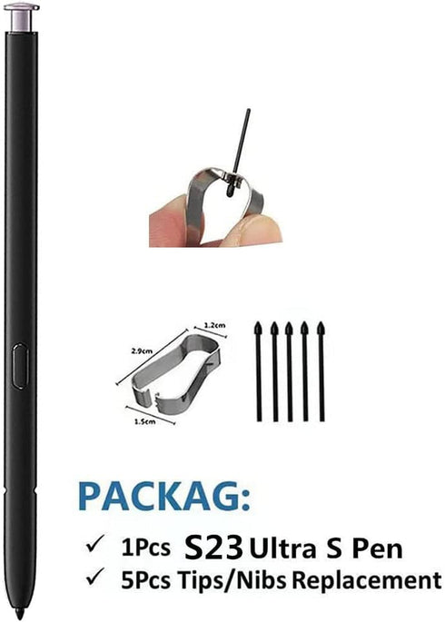 Galaxy S23 Ultra S Pen with Bluetooth, Replacement Stylus Touch S Pen for Samsung Galaxy S23 Ultra with 5pcs Tips