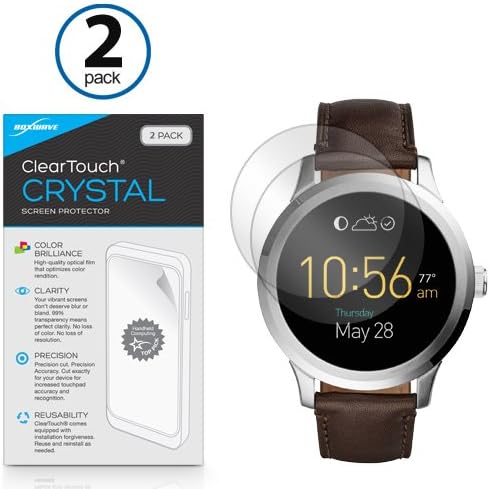 BoxWave Screen Protector Compatible with Fossil Q Founder Gen 2 (2016) - ClearTouch Crystal (2-Pack)