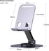360° Rotating Phone Holder for Desk, Portable & Foldable Cell Phone Stand for Office & Kitchen, Adjustable Tablet Stand