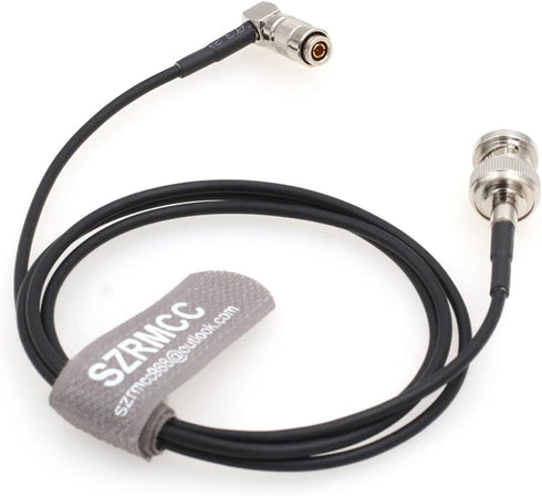SZRMCC DIN1.0 2.3 RG174 75ohm 4K (1m/3.2ft) Right Angle Male to BNC Male HD SDI Coaxial Cable for Video Camera Monitor