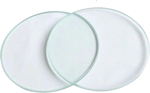 1pc Transparent Board, Clear Glass Working Stage Round Bottom Specimen Plate, Diameter 95mm 100mm