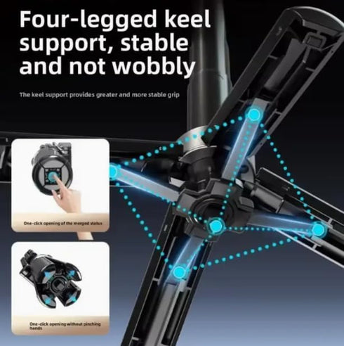 HomeBeyond 18.7" 2-in-1 Magnetic Phone Tripod, Selfie Stick with Rechargeable Remote & Magnetic Holder for iPhone