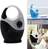 Portable Waterproof Shower Radio, 3V 0.5W Adjustable Volume AM FM Button Speaker with Top Handle (Black)