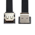 xiwai 2m Up Angled USB 2.0 Type-A Male to Female Extension Data Flat Slim FPC Cable for FPV, Disk, Scanner, Printer