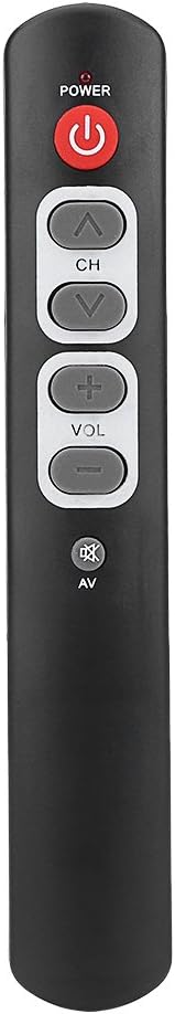 Universal Learning Remote Control with 6 Big Buttons for TV, STB, DVD, DVB, HiFi, VCR (Gray)