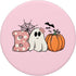 Pink Halloween Boo Hippie Ghost Pumpkin Cute Pastel Vibes PopSockets Swappable PopGrip