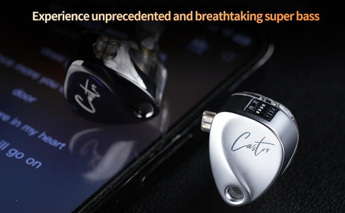 KZ Castor in Ear Monitor Headphones, HiFi Improved Bass, Noise Isolating IEM, Dual-Dynamic Driver Wired Earbuds