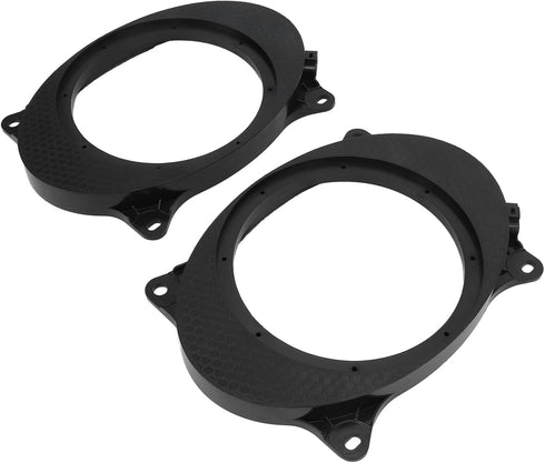 1/2 Car Speaker Adapter - 2pcs 6X9 Car Speakers, 6.5inch Black Speaker Adapter Bracket Ring with 2 Wire Harness