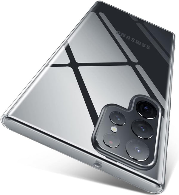 X-level Clear Ultra-Thin Samsung Galaxy S22 Ultra Case, Soft TPU Slim Fit Anti-Slip Grip Phone Cover for Galaxy S22