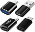 USB C Adapters 4 Pack - USB C to USB 3.0 OTG and Micro USB to USB C Adapter for MacBook Pro, Samsung Galaxy,
