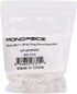 Monoprice 6P4C RJ11 Modular Plugs for Round Solid Cable - Crimp On, 1U, 3 Prongs, 4 Conductor, Clear, 50 Pack