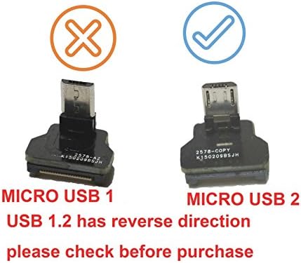 FFC Micro USB FPV Flat Slim Thin Ribbon FPC Cable Black 90 Degree to Standard USB A for Charging and Sync (40CM)