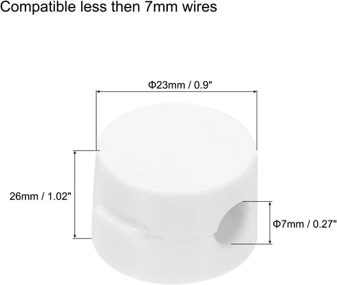 6Pcs 7mm MECCANIXITY Wire Cord Organizer Holder,White Self Adhesive Magnetic Cable Clips for Cable Desk Charging