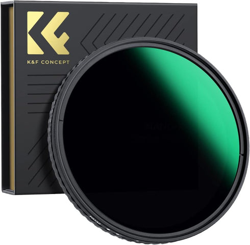 K&F Concept 49mm Variable ND Lens Filter ND8-ND128 (3-7 Stop), Waterproof VND Filter with Multi-Coatings
